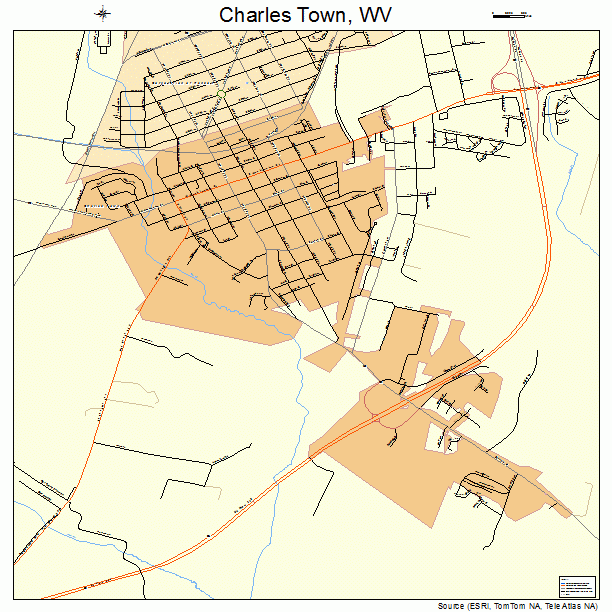 Charles Town, WV street map