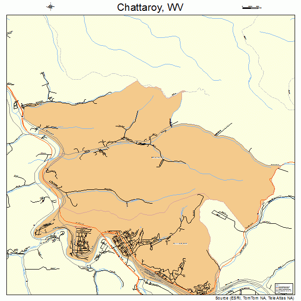 Chattaroy, WV street map