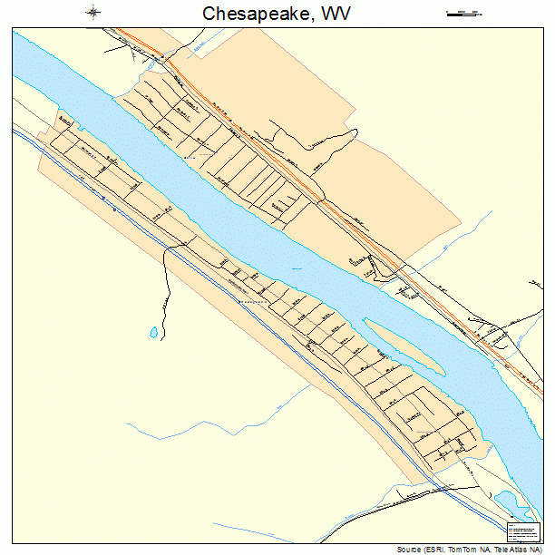 Chesapeake, WV street map