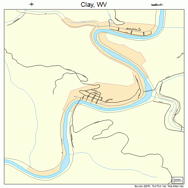 Clay, WV street map