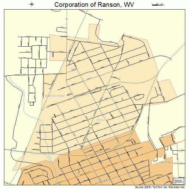 Corporation of Ranson, WV street map