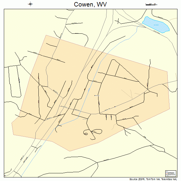 Cowen, WV street map