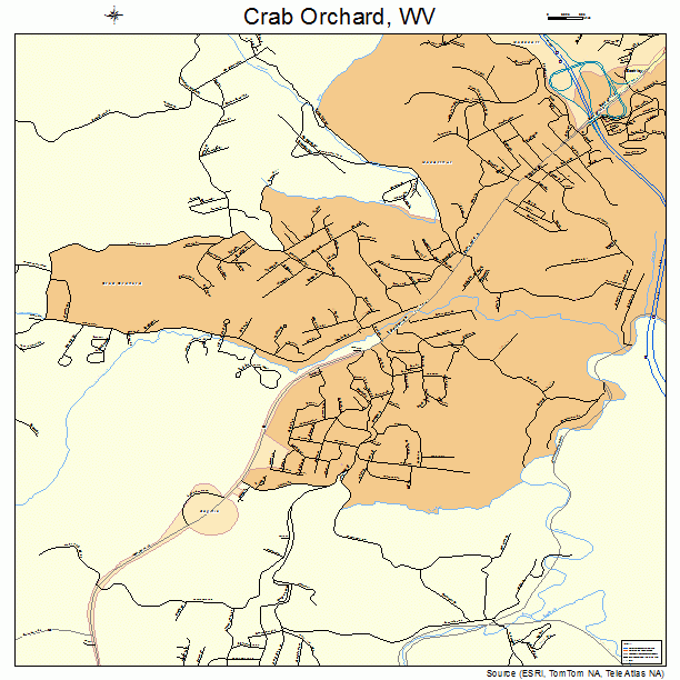 Crab Orchard, WV street map
