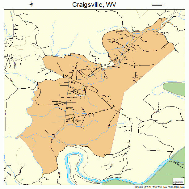 Craigsville, WV street map
