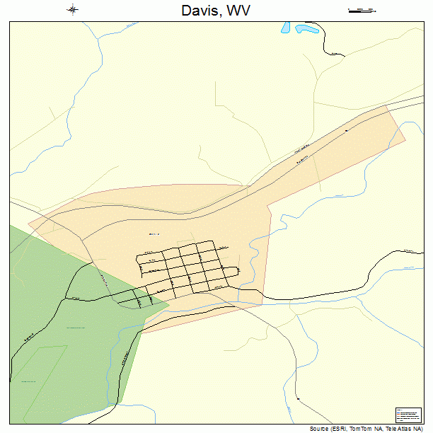 Davis, WV street map