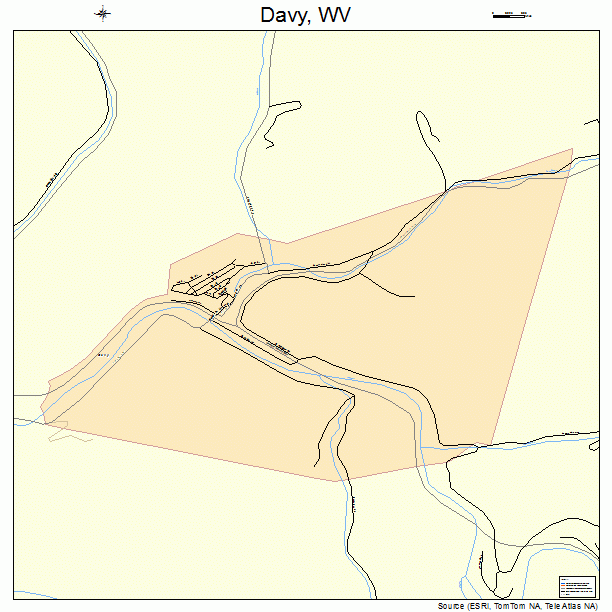 Davy, WV street map