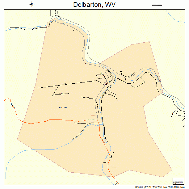 Delbarton, WV street map