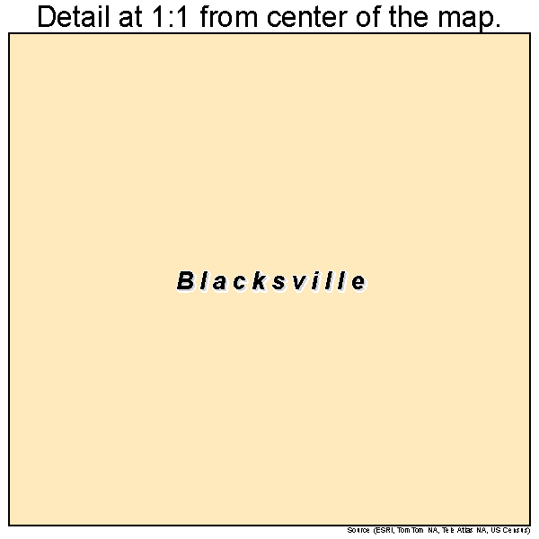 Blacksville, West Virginia road map detail