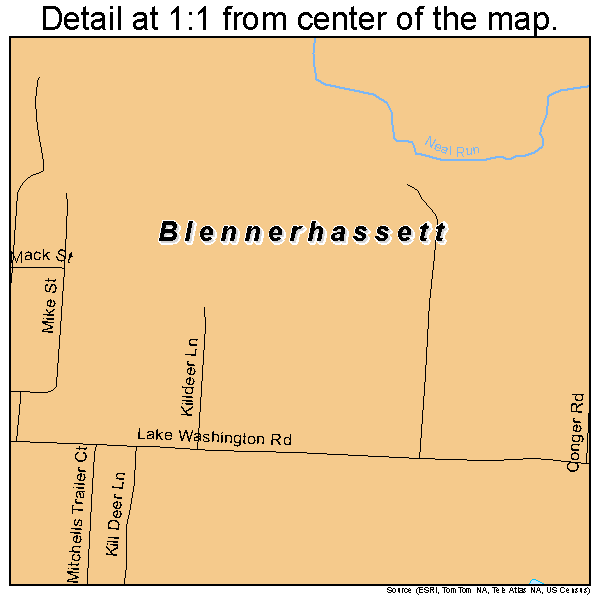 Blennerhassett, West Virginia road map detail