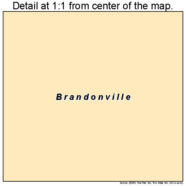 Brandonville, West Virginia road map detail
