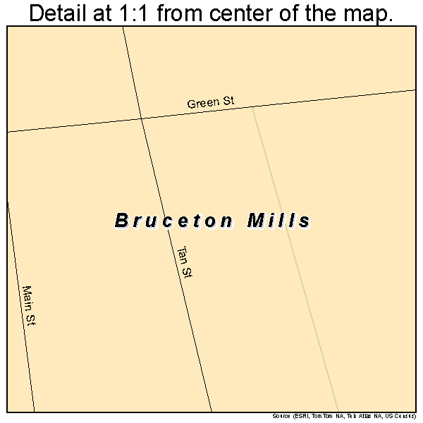 Bruceton Mills, West Virginia road map detail