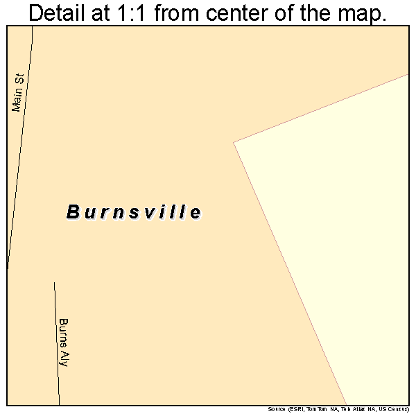 Burnsville, West Virginia road map detail