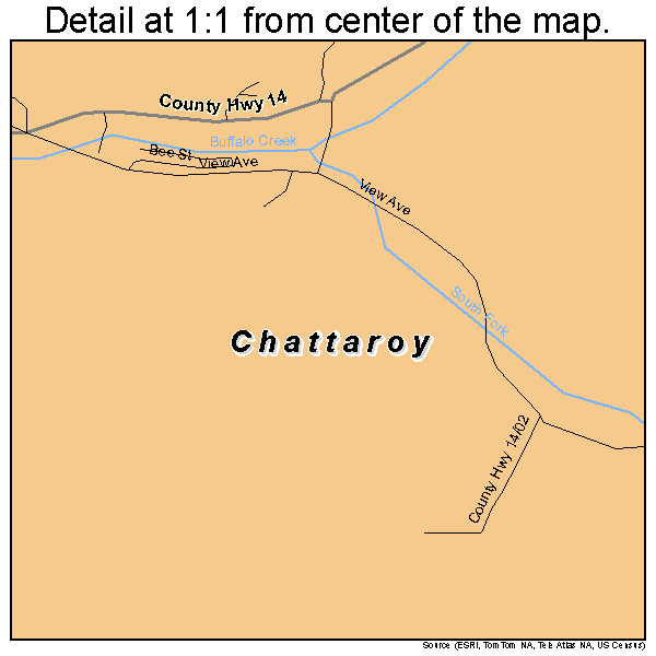 Chattaroy, West Virginia road map detail