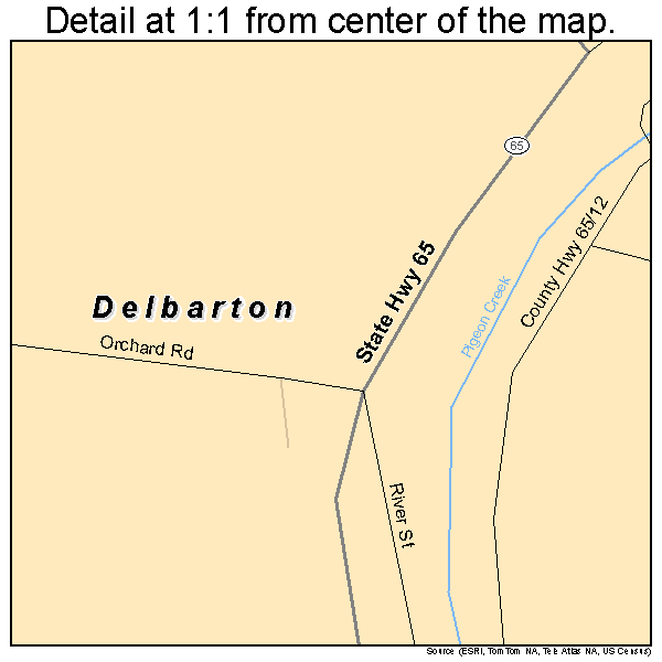 Delbarton, West Virginia road map detail