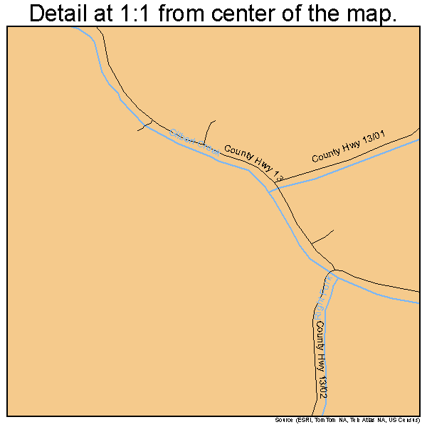 Gilbert Creek, West Virginia road map detail