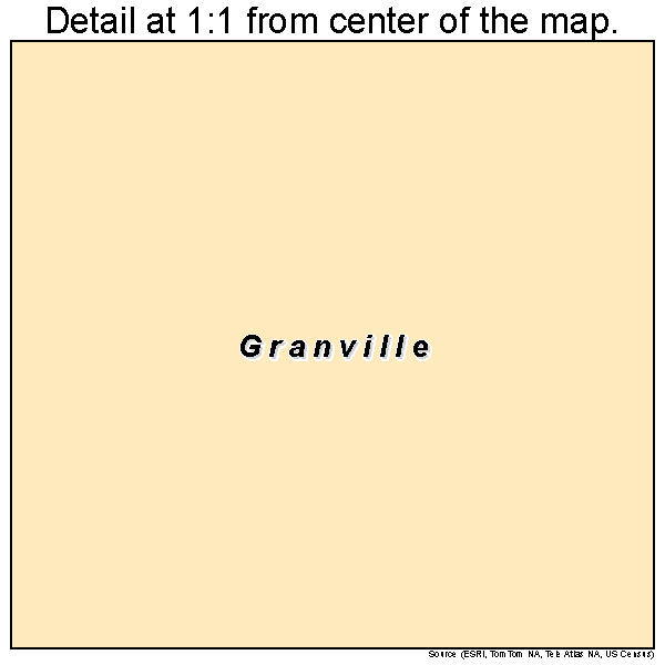Granville, West Virginia road map detail