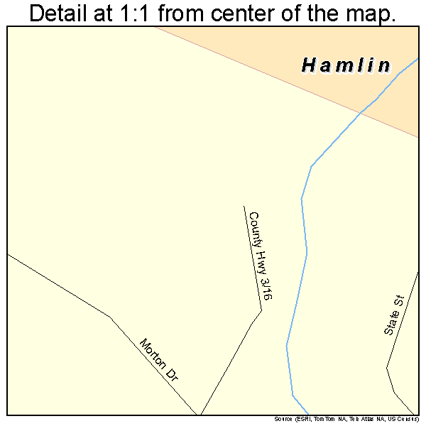 Hamlin, West Virginia road map detail
