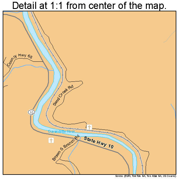 Harts, West Virginia road map detail