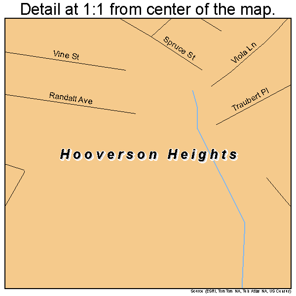 Hooverson Heights, West Virginia road map detail