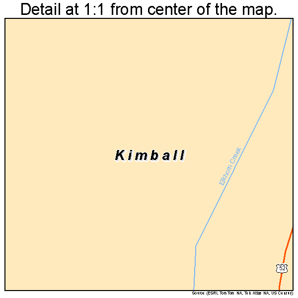 Kimball, West Virginia road map detail