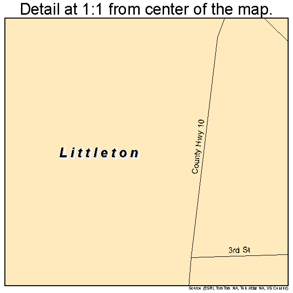 Littleton, West Virginia road map detail