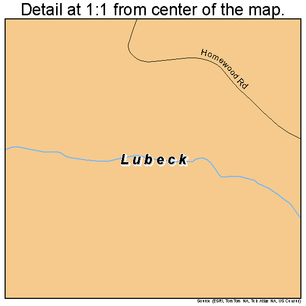 Lubeck, West Virginia road map detail