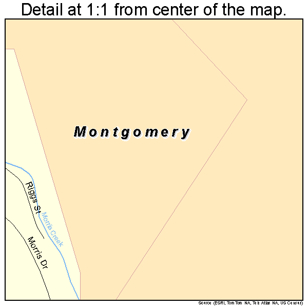 Montgomery, West Virginia road map detail