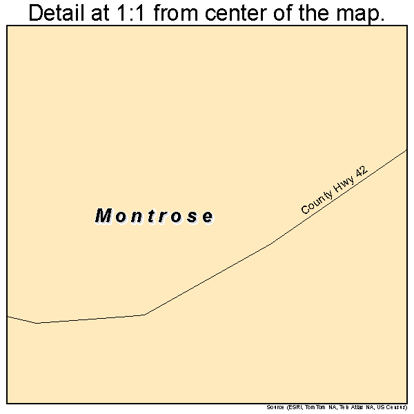 Montrose, West Virginia road map detail