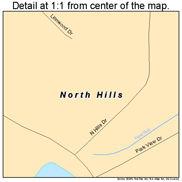North Hills, West Virginia road map detail