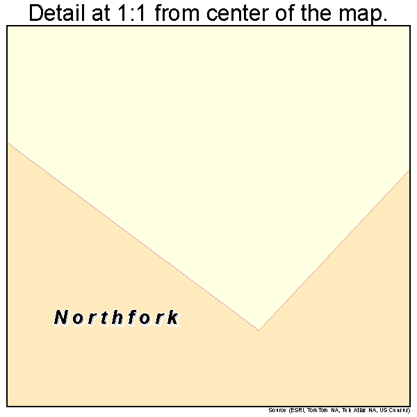 Northfork, West Virginia road map detail