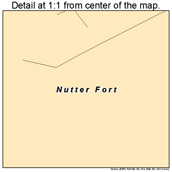 Nutter Fort, West Virginia road map detail