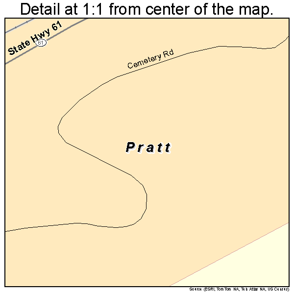 Pratt, West Virginia road map detail