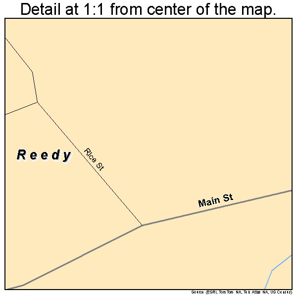 Reedy, West Virginia road map detail