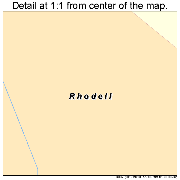 Rhodell, West Virginia road map detail