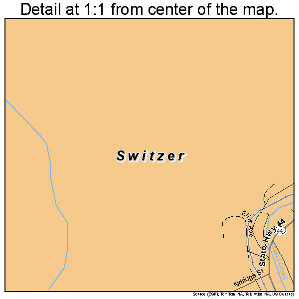 Switzer, West Virginia road map detail