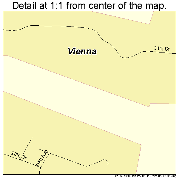 Vienna, West Virginia road map detail
