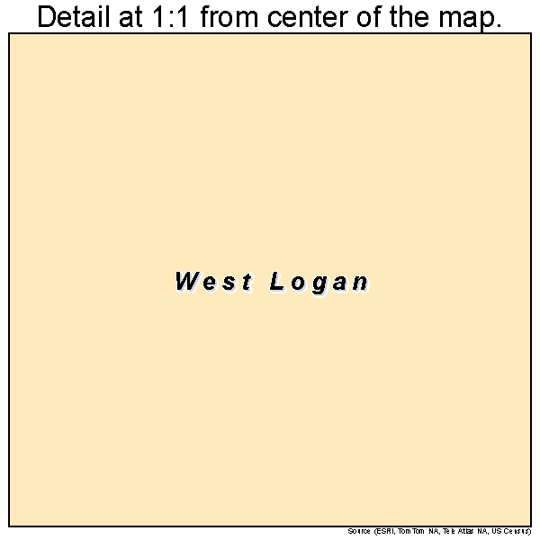 West Logan, West Virginia road map detail