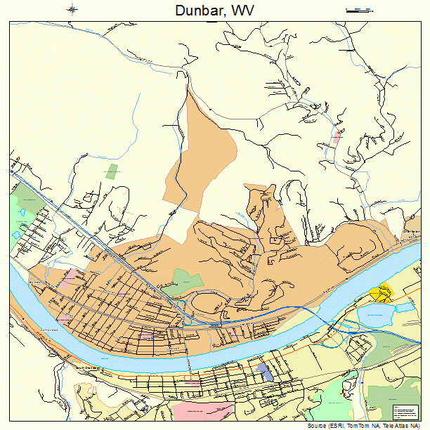 Dunbar, WV street map