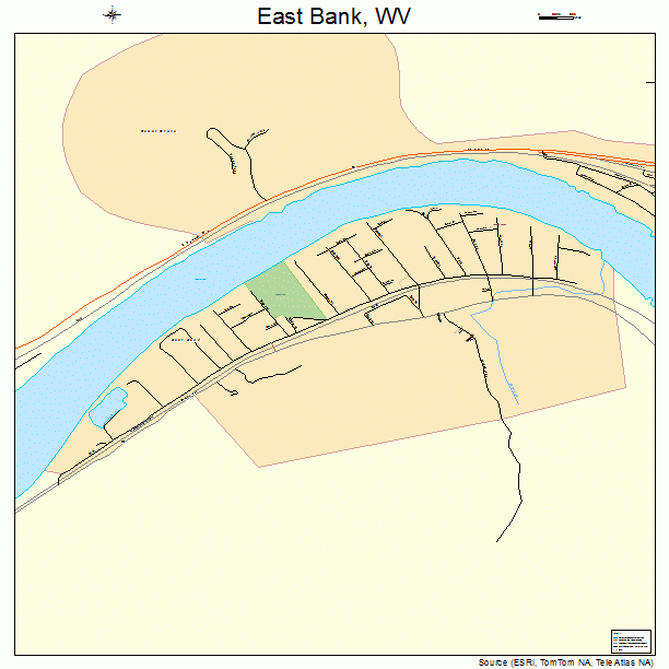 East Bank, WV street map