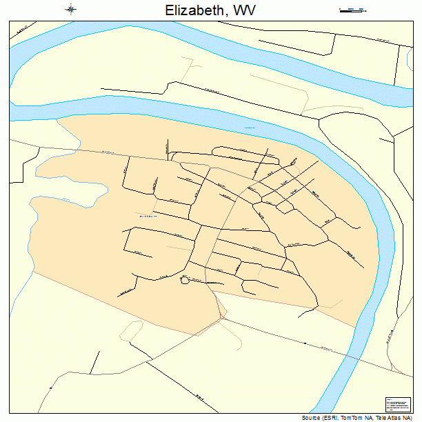 Elizabeth, WV street map