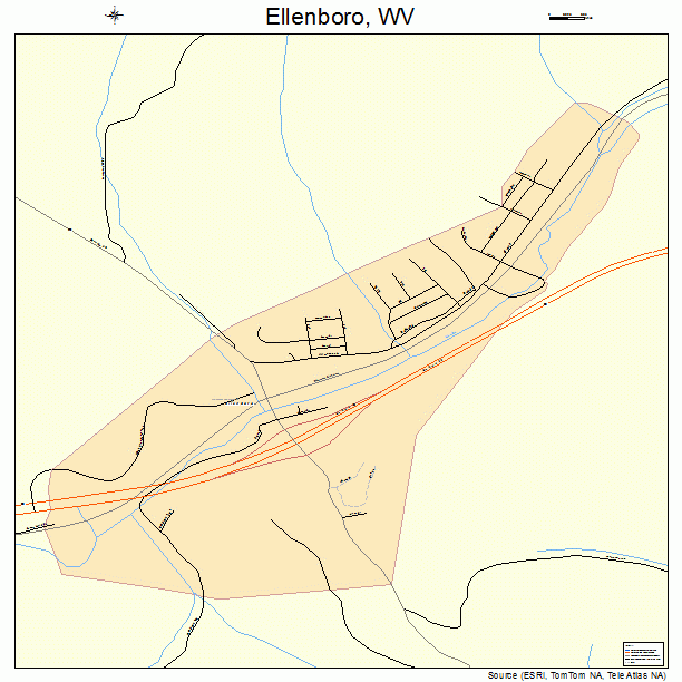 Ellenboro, WV street map