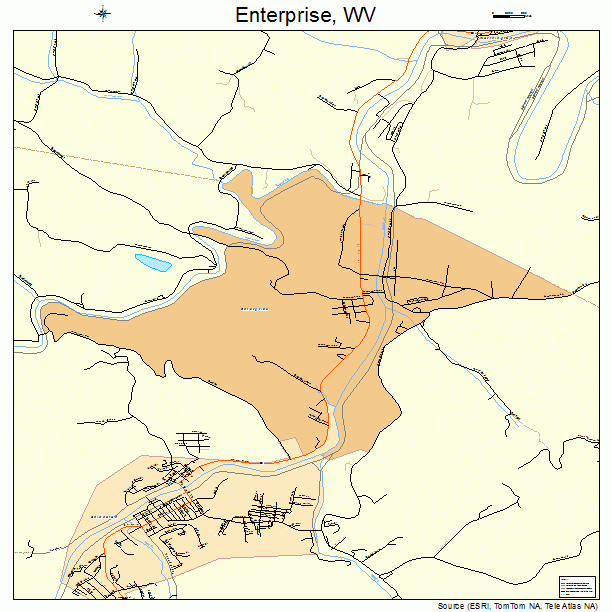 Enterprise, WV street map