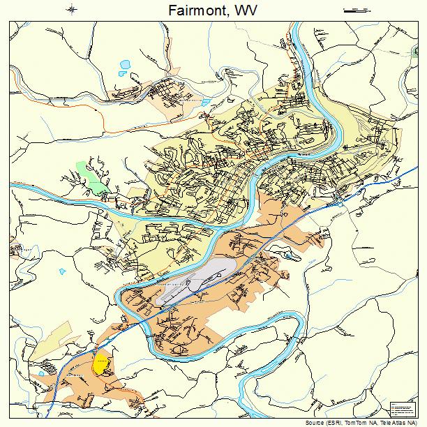 Fairmont, WV street map