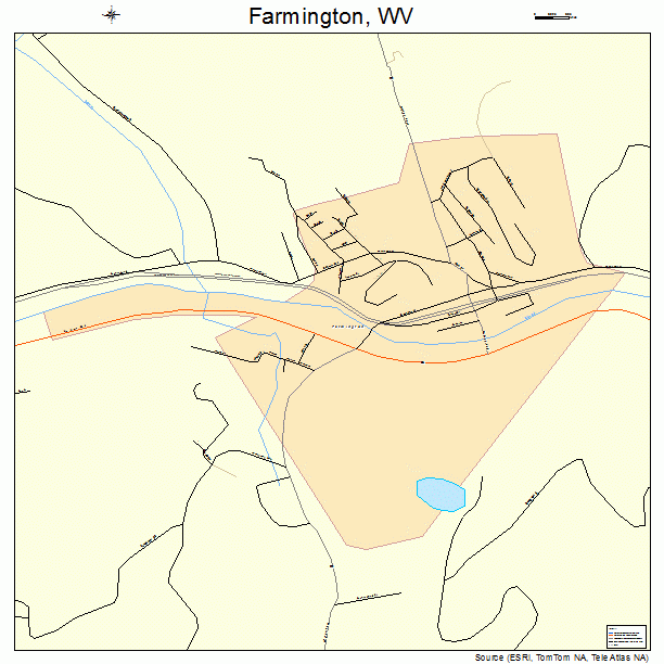 Farmington, WV street map