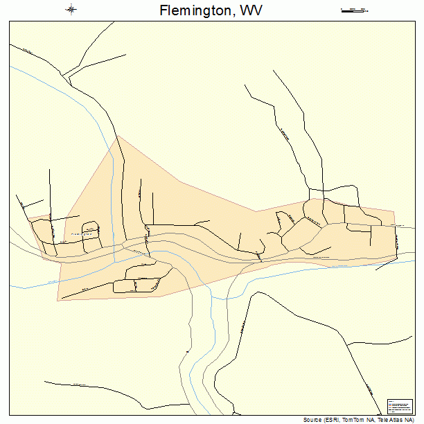 Flemington, WV street map