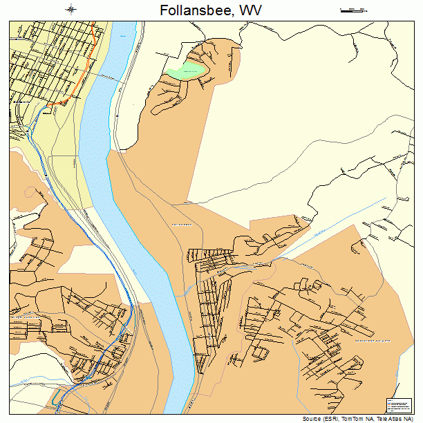 Follansbee, WV street map