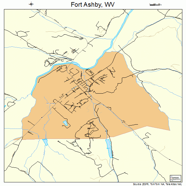 Fort Ashby, WV street map