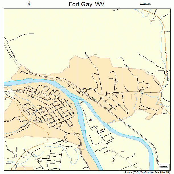 Fort Gay, WV street map