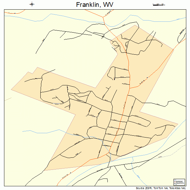 Franklin, WV street map