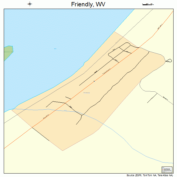 Friendly, WV street map